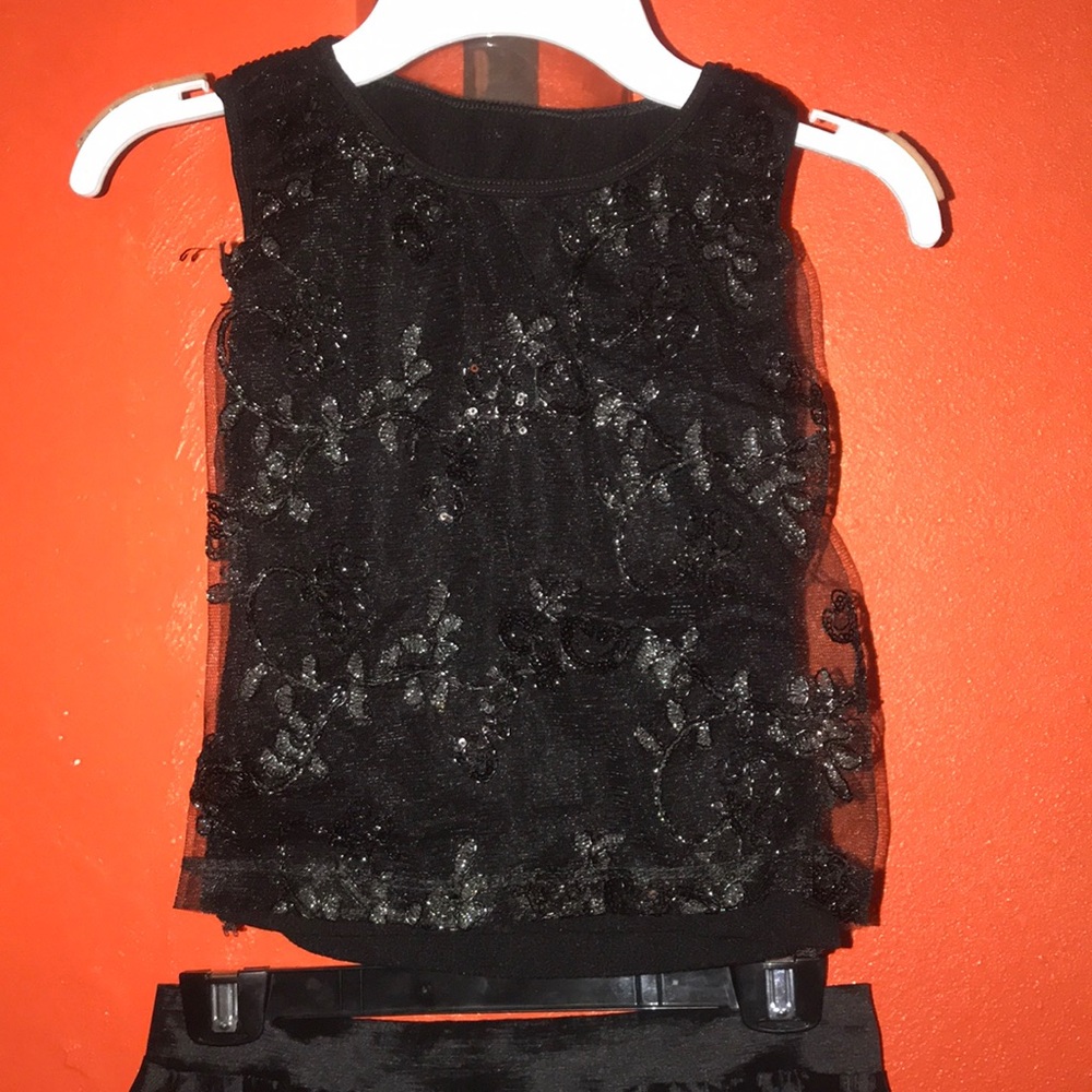 Two piece black dress